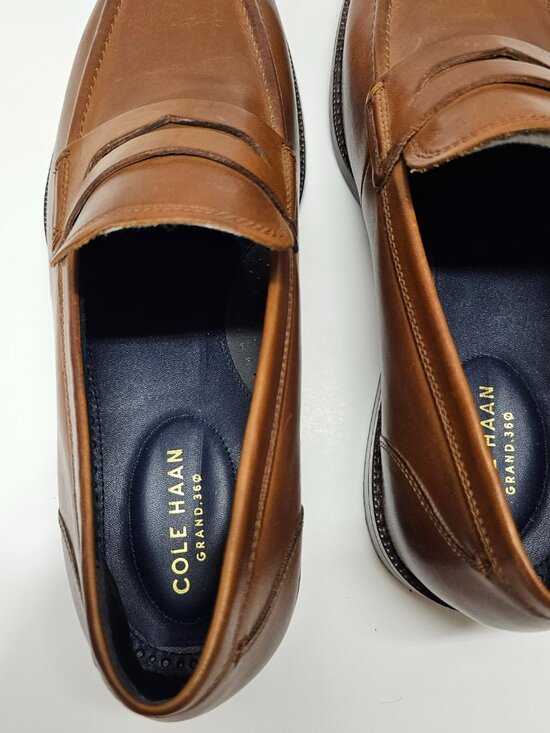 Cole Haan- Size 9M Men\'s Øriginal Grand Brown Leather Penny Loafers main image 7
